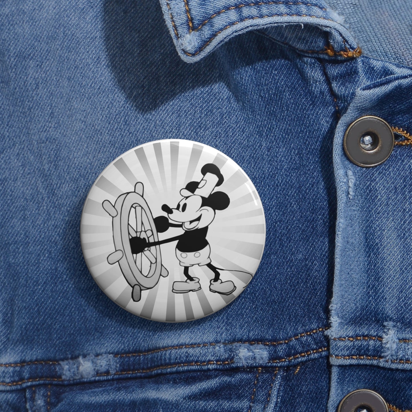 Steamboat Willie Classic TV & Film Buttons