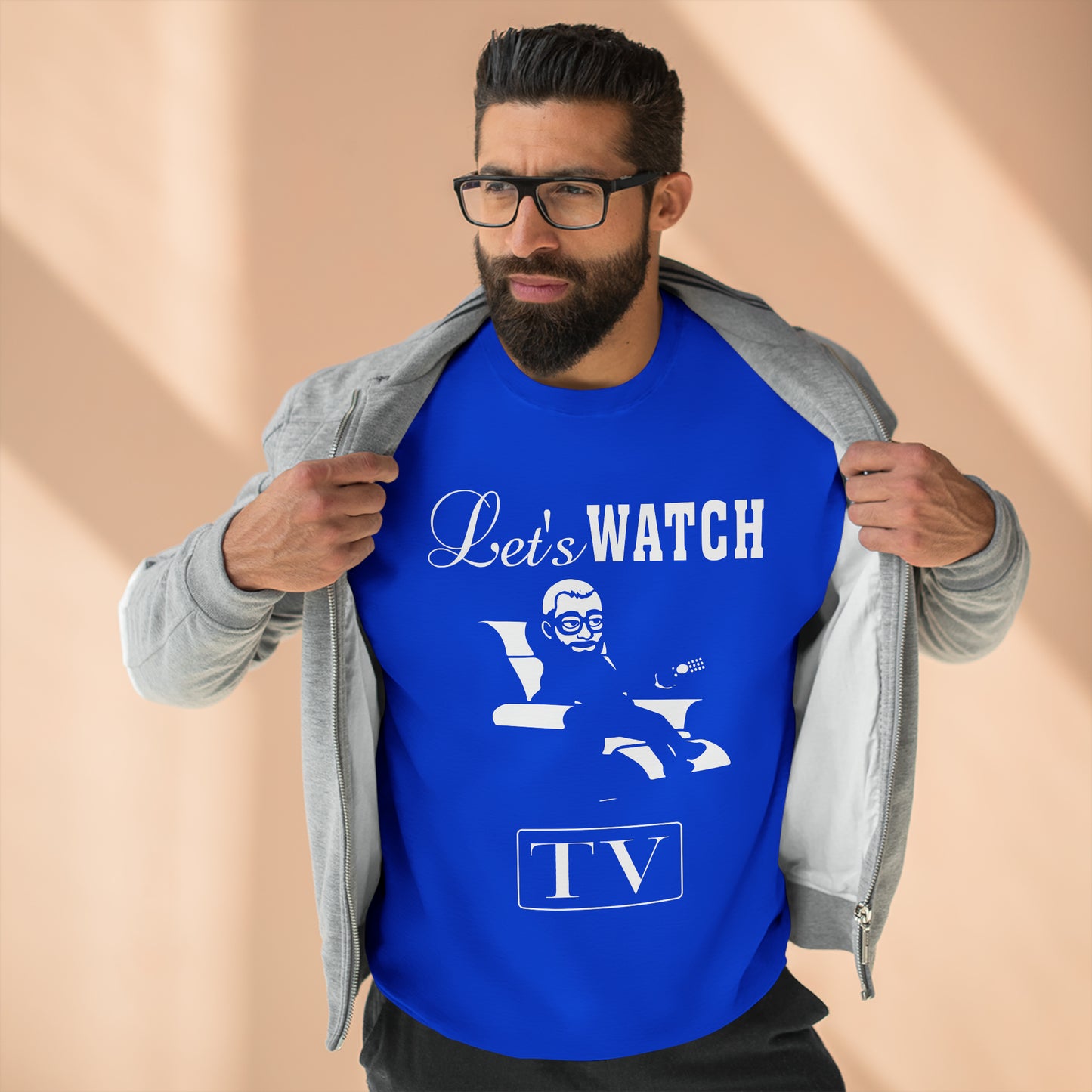 Jay Watch Let's Watch TV - Unisex Premium Crewneck Sweatshirt