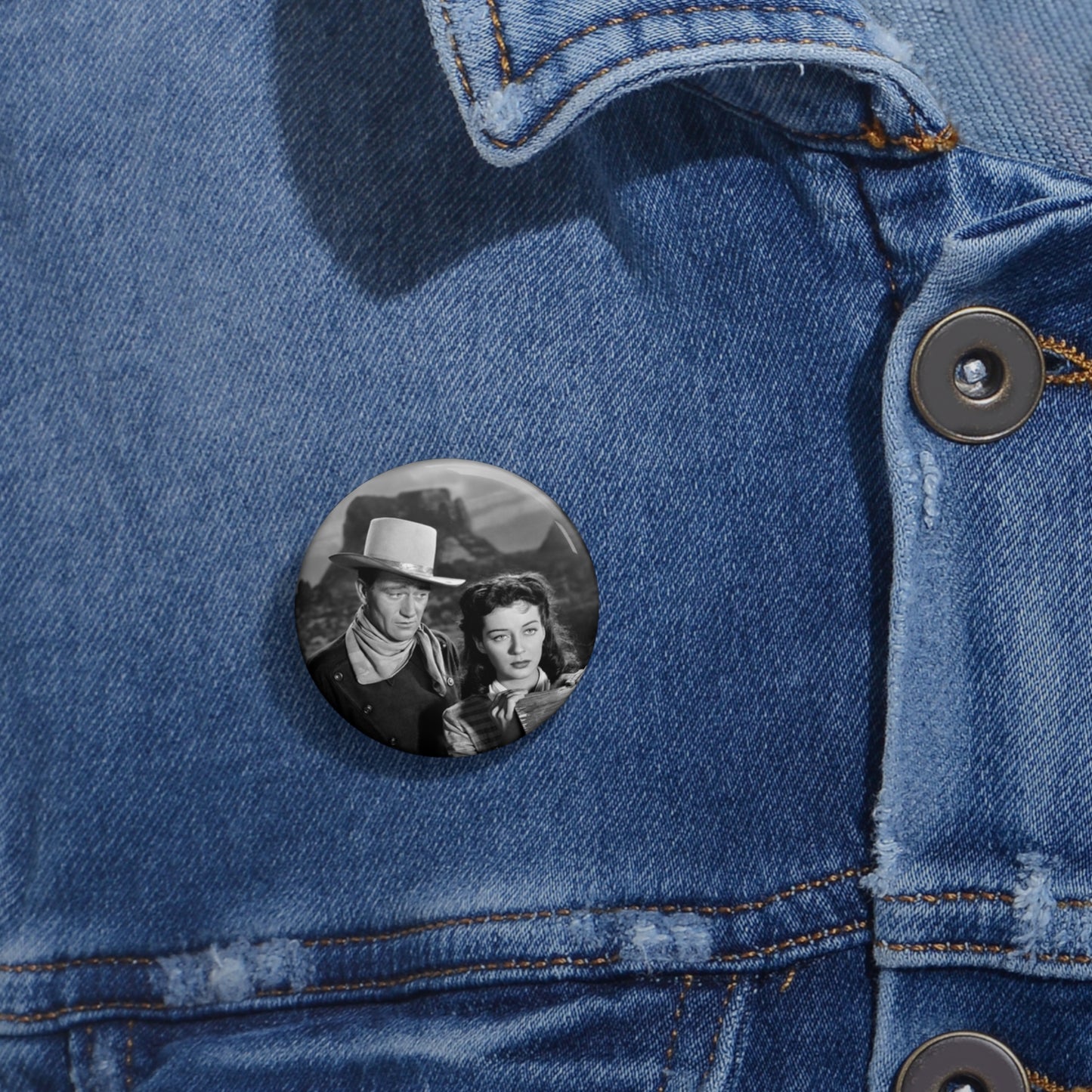 John Wayne in Angel and the Badman Classic TV & Film Pin Buttons