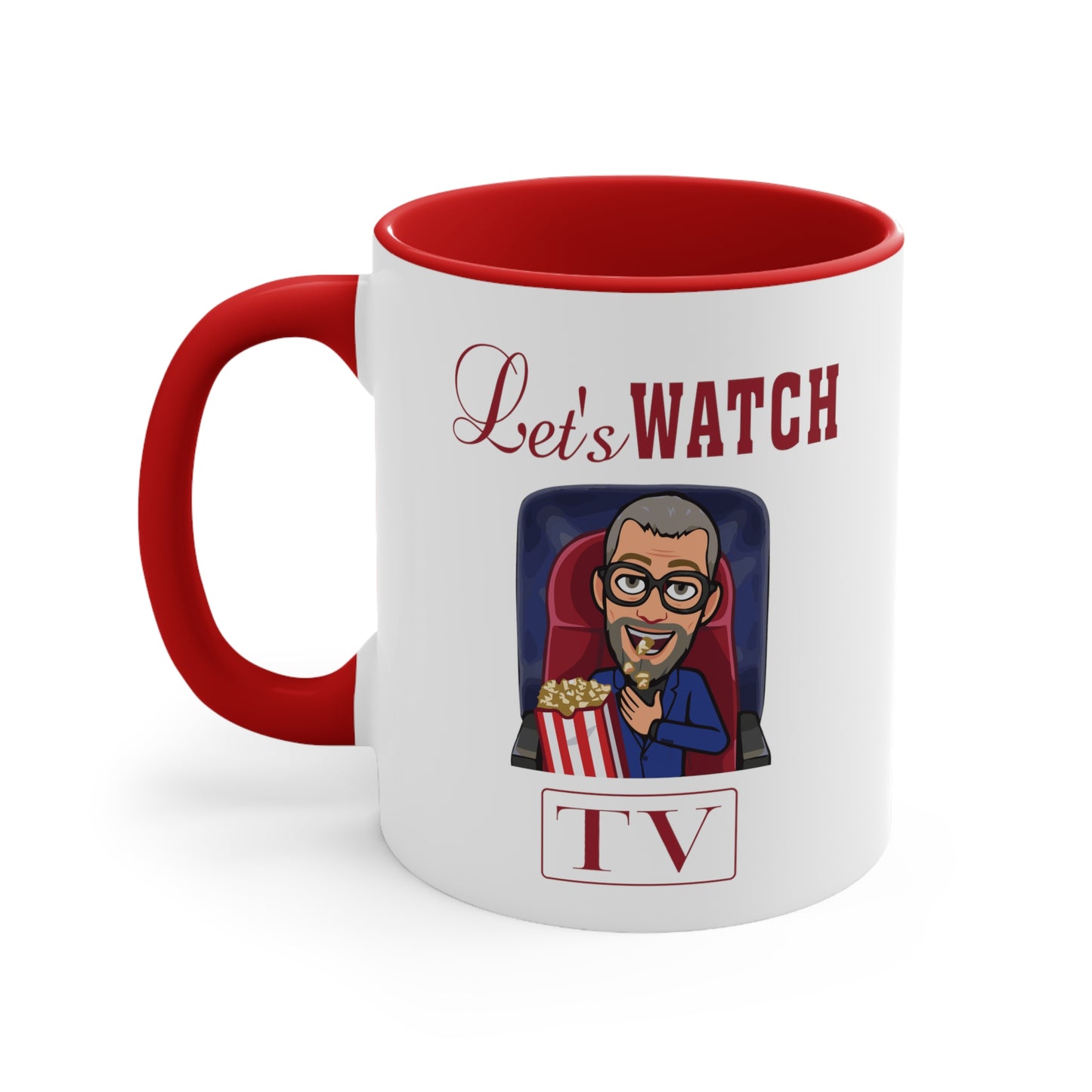Jay Watch Let's Watch TV - Accent Coffee Mug, 11oz