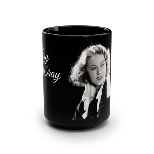 Fay Wray - Classic TV & Film - Black Mug, 15oz