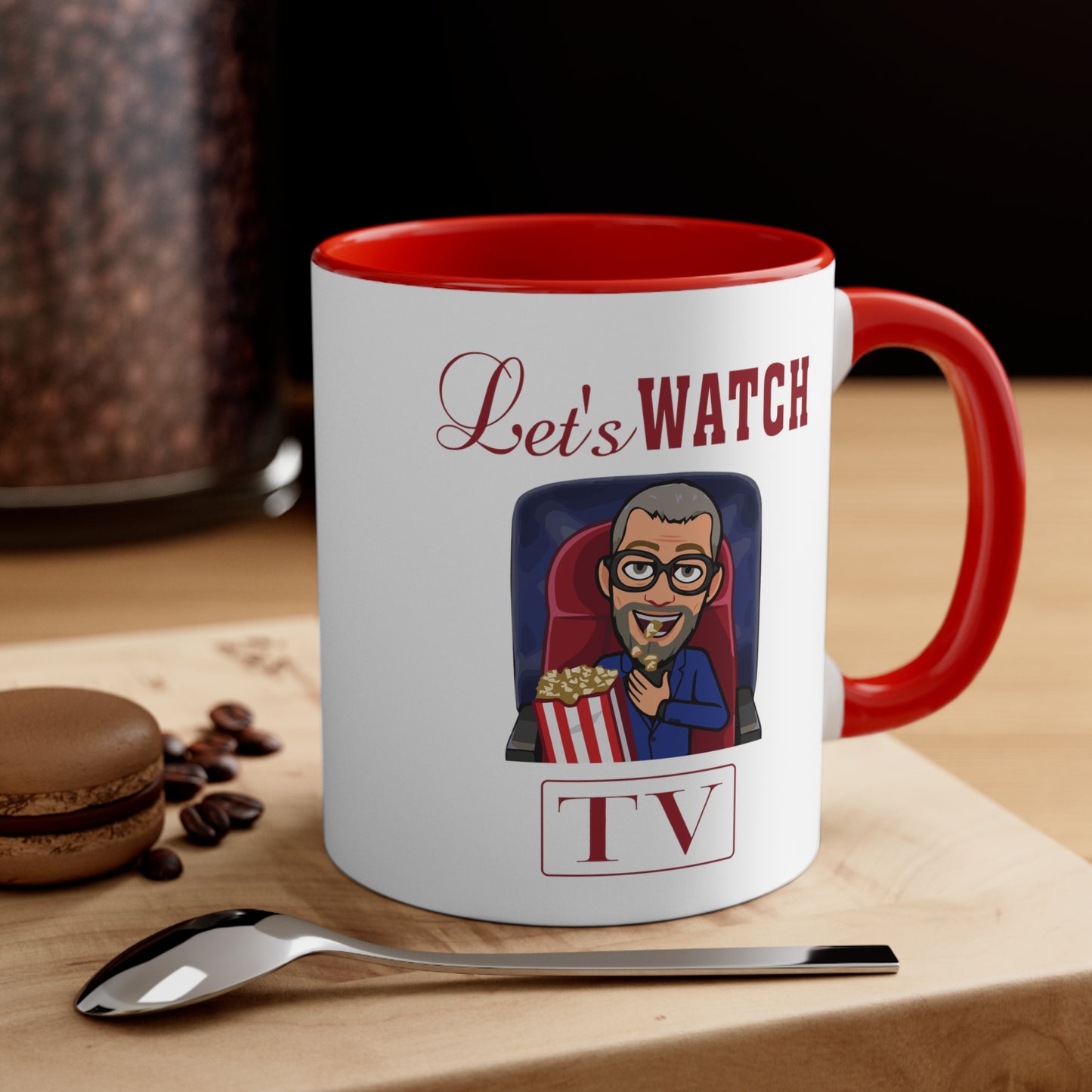 Jay Watch Let's Watch TV - Accent Coffee Mug, 11oz
