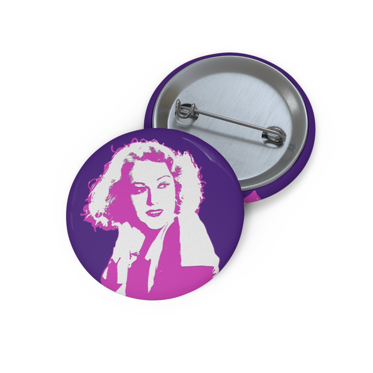 Fay Wray Classic TV & Film Purple Pin Buttons