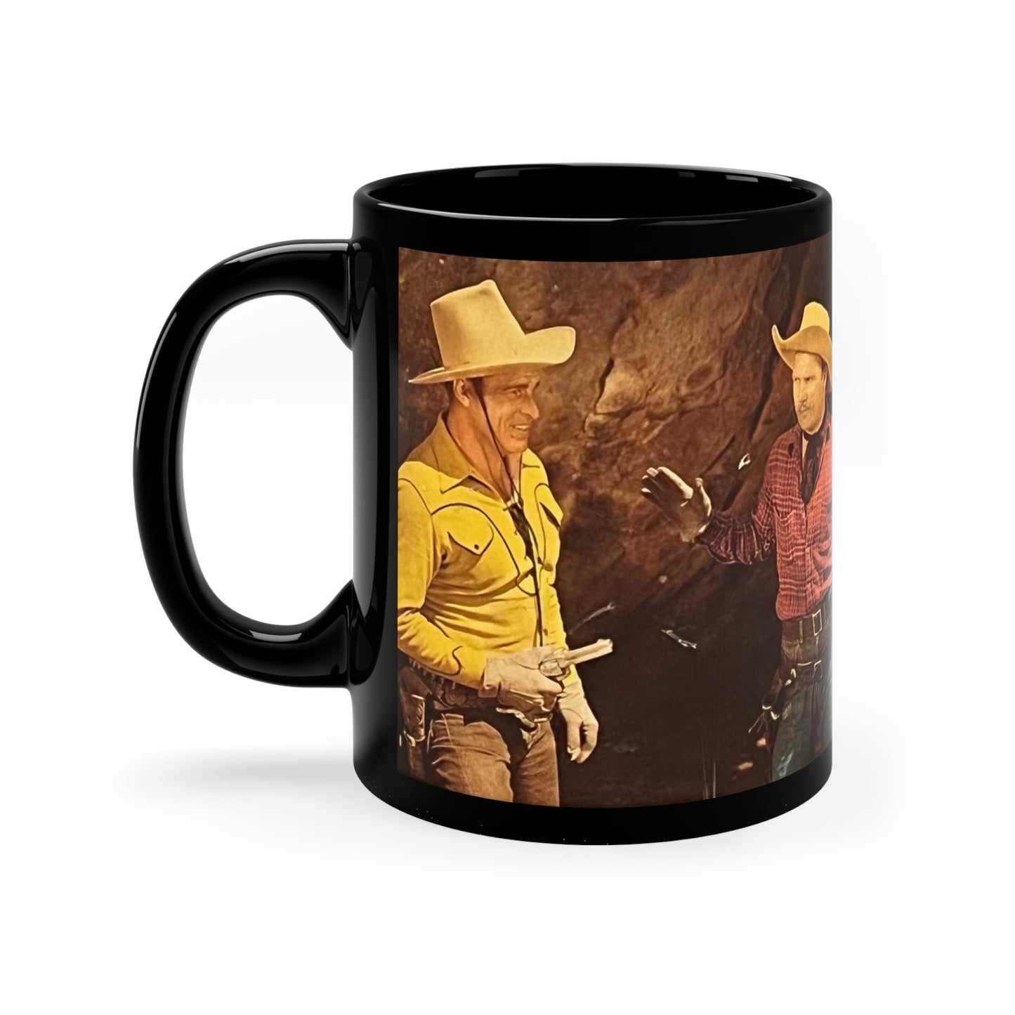 Buster Crabbe in Rustler's Hideout - Western TV & Movie Classics - 11oz Black Mug